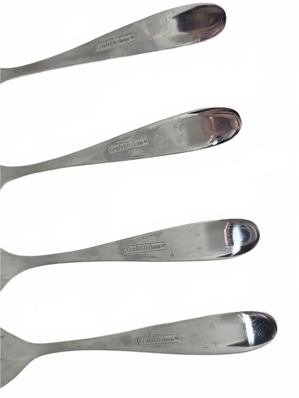Set of 4 Craft Kitchen Classic Stainless Steel Dinner Spoons 7